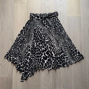 Topshop Asymmetrical Animal Print Skirt